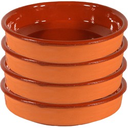 4x Terracotta tapas borden/schalen 35 cm - Snack en tapasschalen