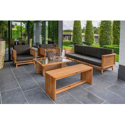 Riverside teak fauteuil incl kussens Tuindeco