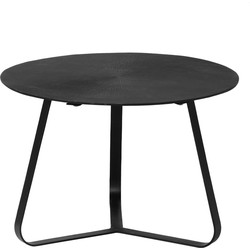 PTMD Berna Black Alu Black iron round sidetable M