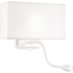 Ideal Lux - Hotel - Wandlamp - Metaal - E27/LED - Wit