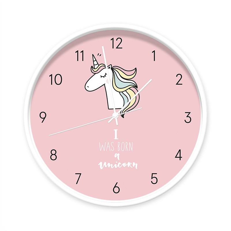 Klok unicorn roze -  / wit - 