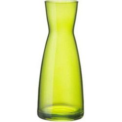 Karaf vorm bloemen vaas groen glas 20.5 cm - Vazen