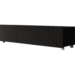 Meubella - TV-Meubel Kenderes - Zwart - 150 cm