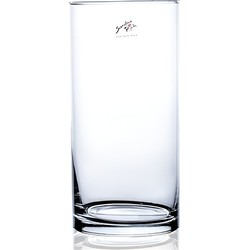 Glazen vaas transparant 12 x 25 cm - Vazen