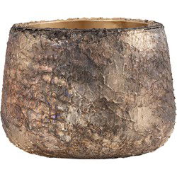PTMD Bloempot Simona - 31x31x22 cm - Ijzer - Goud