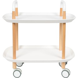 Housecraft Living Cruiser White Trolley/ Bijzettafel