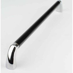Poignée Jerry - noir/acier - 192 mm