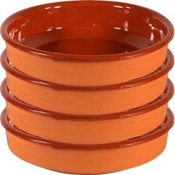 Gerimport Tapas bord/schaal - 4x - Sevilla - 32 cm - aardewerk - Snack en tapasschalen