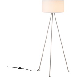 Moderne vloerlamp Wit - 57/57/150cm - staande lamp met lampenkap - geschikt voor E27 LED lichtbron - met voetschakelaar - geschikt voor woonkamer, slaapkamer, thuiskantoo