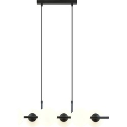 moderne hanglamp Bernardi Zwart 6-lichts