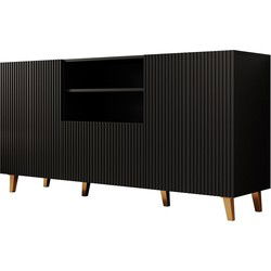 Meubella - Dressoir Prime - Zwart - 150 cm