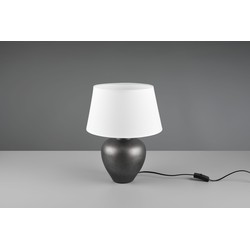 Moderne Tafellamp  Abby - Kunststof - Grijs