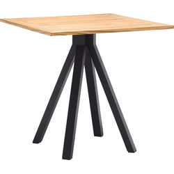 DKS tuintafel Anak bistro tafel alu zwart teak top - 76*76*75 cm