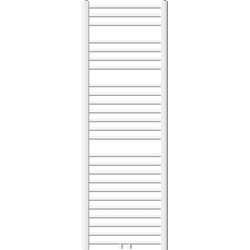 Badkamerradiator Sahara 500x1500 mm wit gearde met middenaansluiting