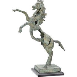 A PIERCED BRONZE SCULPTURE OF A HORSE