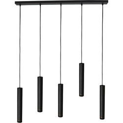 Mexlite - hanglamp - DownLume - zwart - metaal - grote eettafellamp - GU10 - 4216ZW