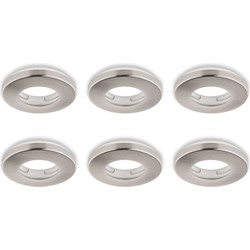 Groenovatie Inbouwspot, Rond, Waterdicht IP54, Ø85 mm, Satijn, 6-Pack