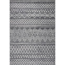 Safavieh Modern Chic Indoor Woven Area Rug, Madison Collection, MAD798, in Charcoal & Ivory, 155 X 229 cm