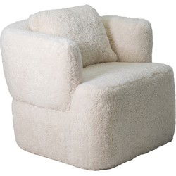 Draaifauteuil Beige Fluffy - Zithoogte 43cm - Ollie
