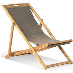 Lanterfant® Strandstoel Anna - 3 standen – Opklapbaar – Taupe