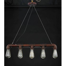 Hanglamp industrieel goedkoop roest 670mm E27x5