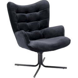 Kare Draaifauteuil Oscar Velvet Black