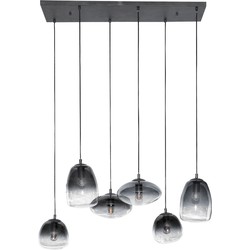 AnLi Style Hanglamp 3+3  mix glass shaded