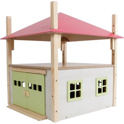 Kids globe hooiberg hout met berging roze - 1:32