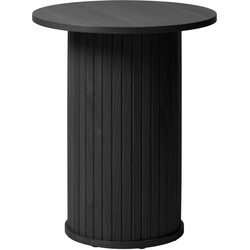 Bijzettafel Eikenhout Ø50cm - Zwart - Tafel Nola