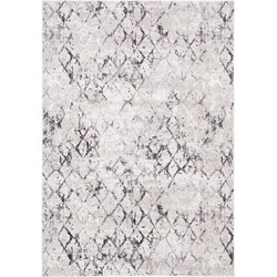 Safavieh Modern Trellis Distressed Indoor Woven Area Rug, Amelia Collection, ALA783, in Grey & Light Grey, 183 X 274 cm