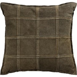 PTMD Sierkussen Cobie - 60x8x60 cm - Suede - Groen