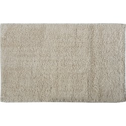 MSV Badkamerkleedje/badmat voor op de vloer - creme wit - 45 x 70 cm - Badmatjes