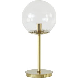 Light&living Tafellamp E14 Ø20x43 cm MAGDALA glas helder+goud