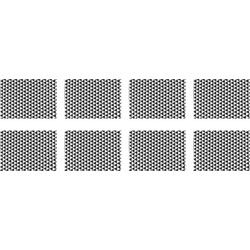 Krumble Theedoek Driehoek patroon - Zwart/wit - Set van 8
