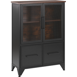Beliani VINCE - Sideboard-Zwart-Vezelplaat