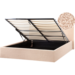 Beliani ORBEY - Tweepersoonsbed-Beige-Bouclé