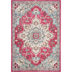 Safavieh Modern Chic Indoor Geweven Vloerkleed, Madison Collectie, MAD473, in Fuchsia & Blauw, 122 X 183 cm