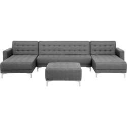 Beliani ABERDEEN - Modulaire Sofa-Grijs-Polyester