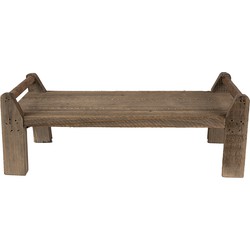 Clayre & Eef Plantentafeltje  40x17x14 cm Bruin Hout Rechthoek Plantenstandaard