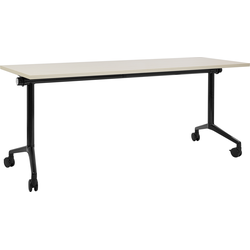 CAVI - Inklapbaar bureau - Lichthout/Zwart - 180 x 60 cm - Staal