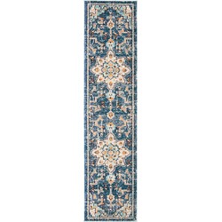 Safavieh Modern Chic Indoor Woven Area Rug, Madison Collection, MAD473, in Blue & Light Blue, 61 X 244 cm