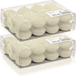 Trend candles Drijfkaarsen - 48x - ivoorwit - 4,5 cm - 4 uren - Drijfkaarsen