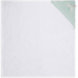 Knit Factory Theedoek Block - Ecru/Mint - 65x65 cm