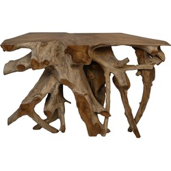 HSM Collection-Wandtafel Teak Root Two Tone-150x40x80-Naturel-Teak