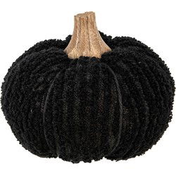 Clayre & Eef Decoratie Pompoen Zwart Polyester