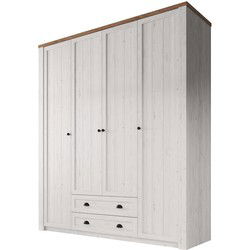Meubella - Kledingkast Parello - Wit - Eiken - 171 cm