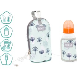 Fillikid Flesverwarmer - Flesverwarmer voor onderweg incl USB - Babyvoeding Verwarmer - Voor thuis en onderweg - Palm