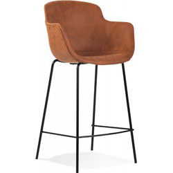 Halfhoge snackkruk CALVIN 59x54x975 cm Bruin