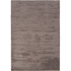 Vercai Rugs Parma Collectie - Hoogpolig Vloerkleed - Shaggy Tapijt voor Woonkamer - Polyester - Taupe - 80x150 cm