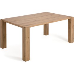 Kave Home - Deyanira tafel met eikenfineer en massief eiken poten 160 x 90 cm